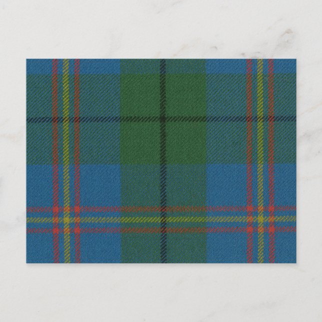 Cartão de posto Carmichael Antigo Impressão Tartan (Frente)