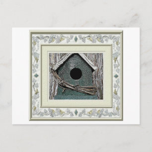 Cartão de Posto da Bird House. Nova casa, nos muda