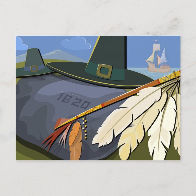 Cartão de Posto de Ação de Graças (Frente)