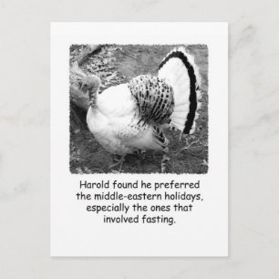 Cartão de Posto de Ação de Graças para a Turquia H