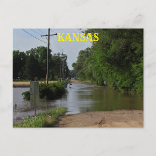 Cartão de Posto de água inundável do Kansas Countr