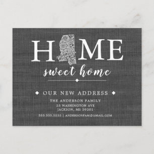 Cartão de Posto de Anúncio de Movimentação do 