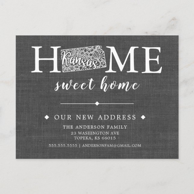 Cartão de Posto de Anúncio de Movimentação do Esta (Frente)