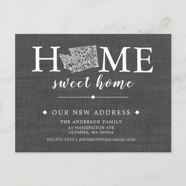 Cartão de Posto de Anúncio de Movimentação do Esta (Frente)