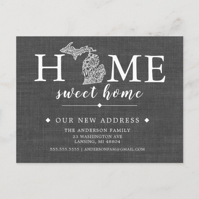 Cartão de Posto de Anúncio Móvel de Estado MICHIGA (Frente)