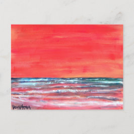 cartão de posto de arte moderna de pintura a óleo