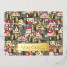 Cartão de Posto de Férias da Cinza de Natal