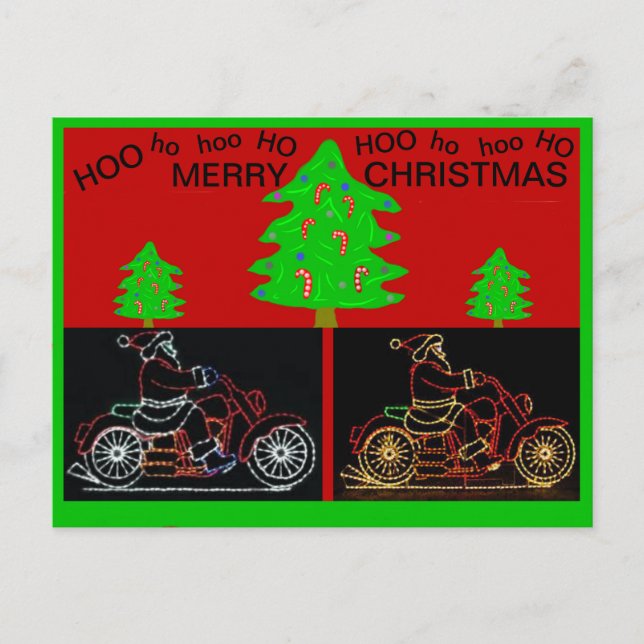 Cartão de Posto de Natal para motocicletas (Frente)