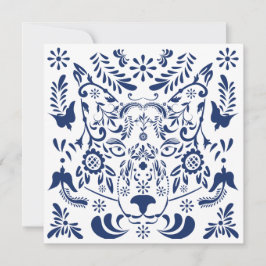 Cartão de Posto de padrão tradicional Wolf