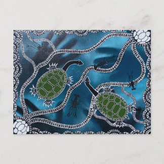 Cartão de posto de tartaruga aborígene australiano