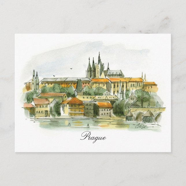 Cartão de posto do Castelo de Praga (Frente)