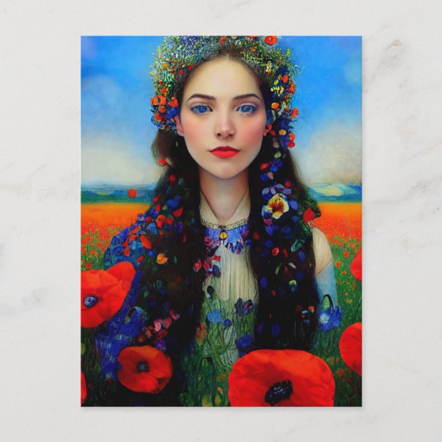 Cartão de posto em pé com a Ucrânia (Frente)