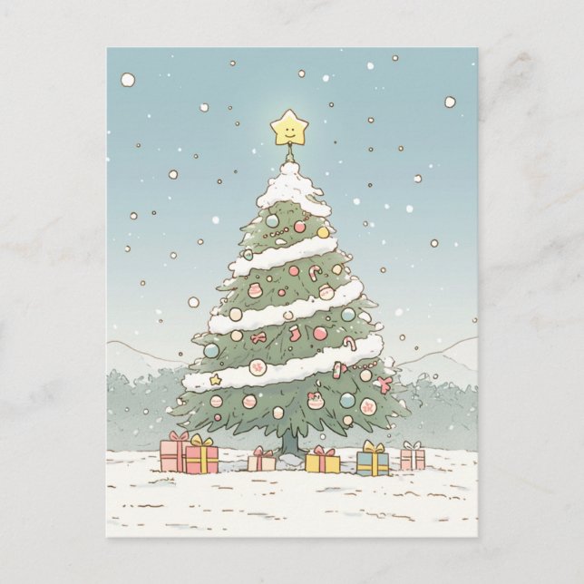 Cartão de Posto Feliz de Natal (Frente)