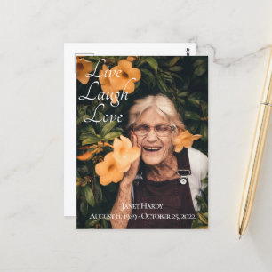 Cartão de Posto Funeral Live Laugh Love
