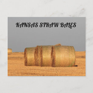 CARTÃO DE POSTO Kansas Straw Bales