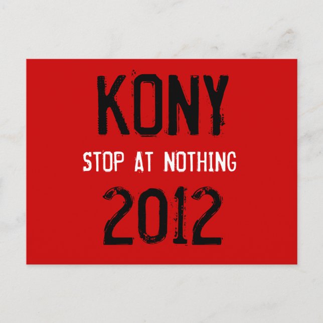 Cartão de Posto Kony 2012 (Frente)