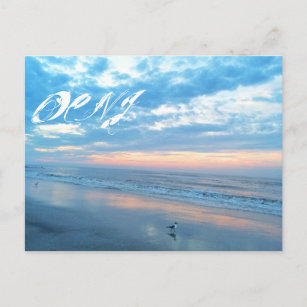 Cartão de Posto Ocean City New Jersey - Reflexão s