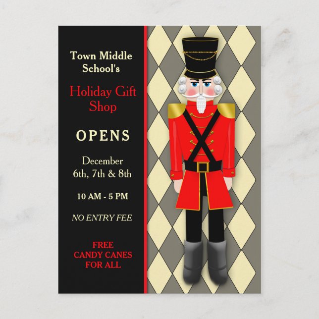 Cartão de posto, pirata de Natal, qualquer evento (Frente)