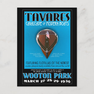 Cartão de posto Tavares Cavalcade of Modern Boats