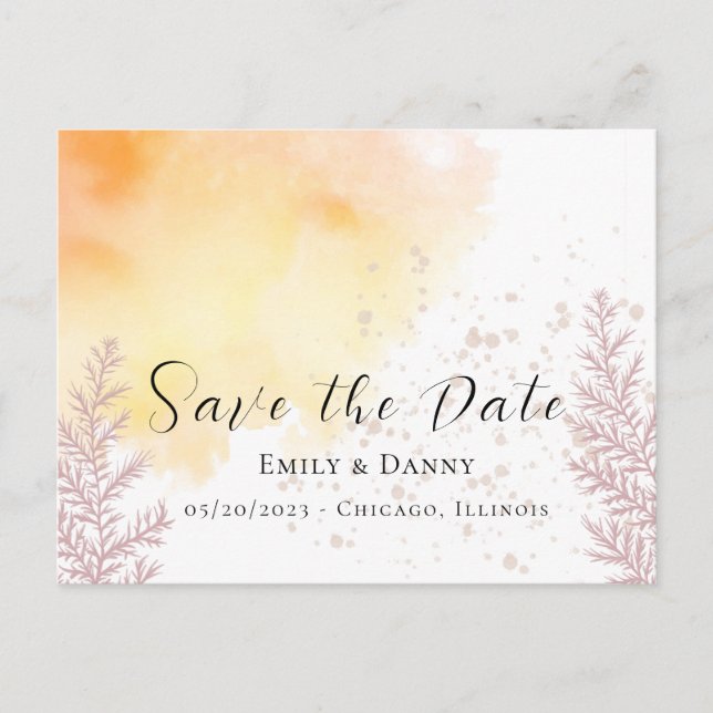 Cartão de Poupar Data de Outono Floresta Escura Ti (Frente)