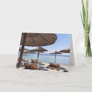 Cartão de praia exótica. Em branco para sua própri