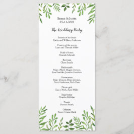 Cartão de Prateleira de Casamento Botânico Moderno