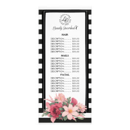 Cartão de Prateleira do Salão Listras Florais