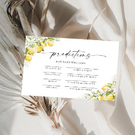 Cartão de Predição de Chá de fraldas de Citros Lem