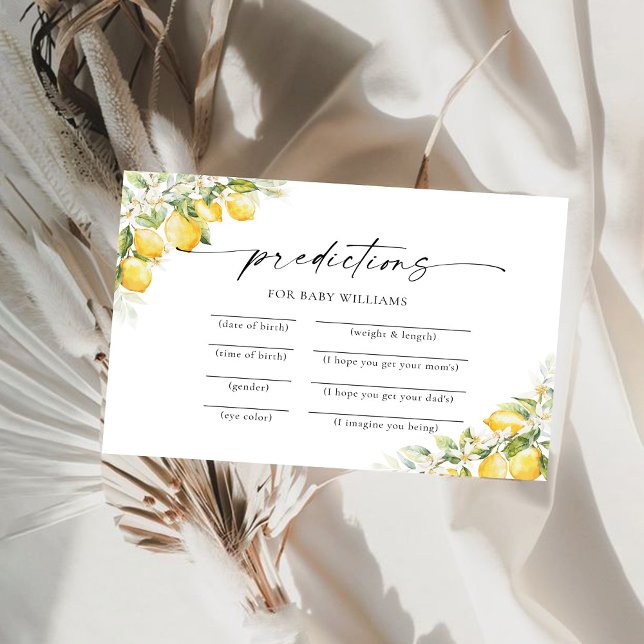 Cartão de Predição de Chá de fraldas de Citros Lem (Criador carregado)