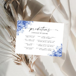 Cartão de Predição de Chá de fraldas Floral de Por