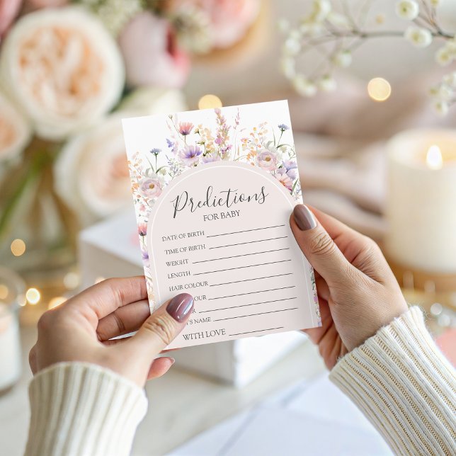 Cartão de Predições de Bebê Flor Silvestre (Criador carregado)