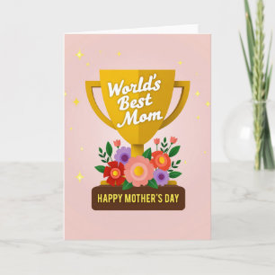 Cartão de Prêmio de Melhor Mãe do Mundo