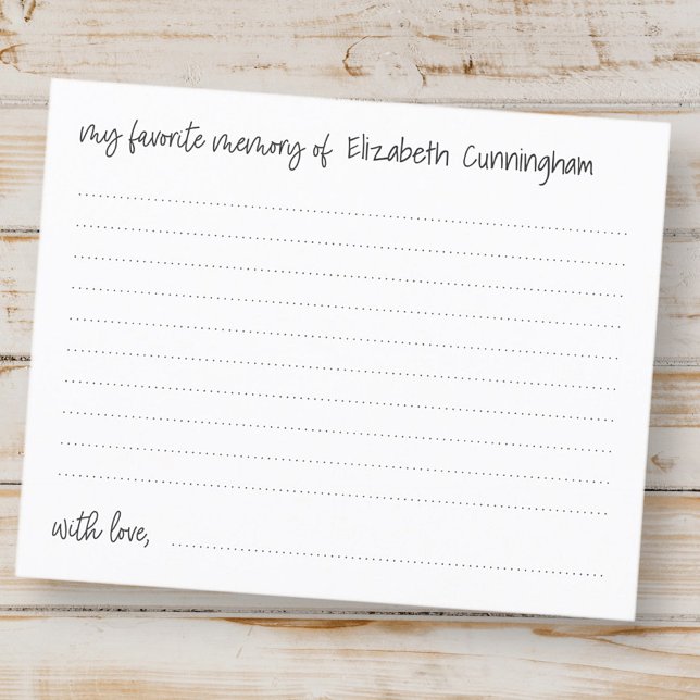 Cartão de Presença Funeral da Minha Memória Favori (Criador carregado)