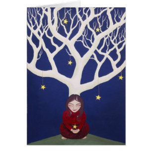 cartão de presente da árvore da estrela