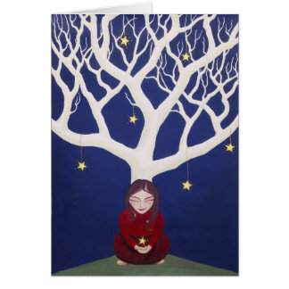 cartão de presente da árvore da estrela