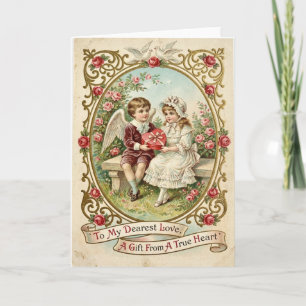 Cartão de Presente de Amor Vintage Para Você