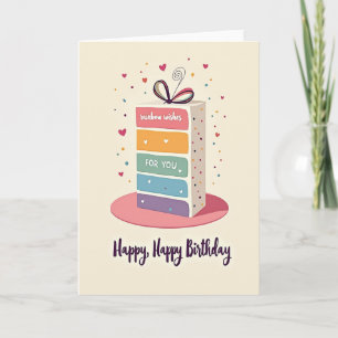 Cartão de Presente de Aniversário Doce
