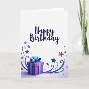 Cartão de Presente de Aniversário Ornamentado