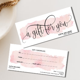 Cartão de Presente de Certificado Pink Pink para P