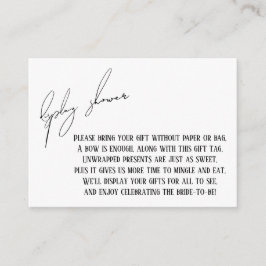 Cartão de Presente de Chuveiro de Noiva com Exposi