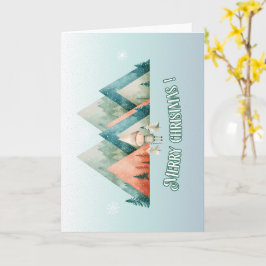 Cartão de presente de elfo de natal bonito