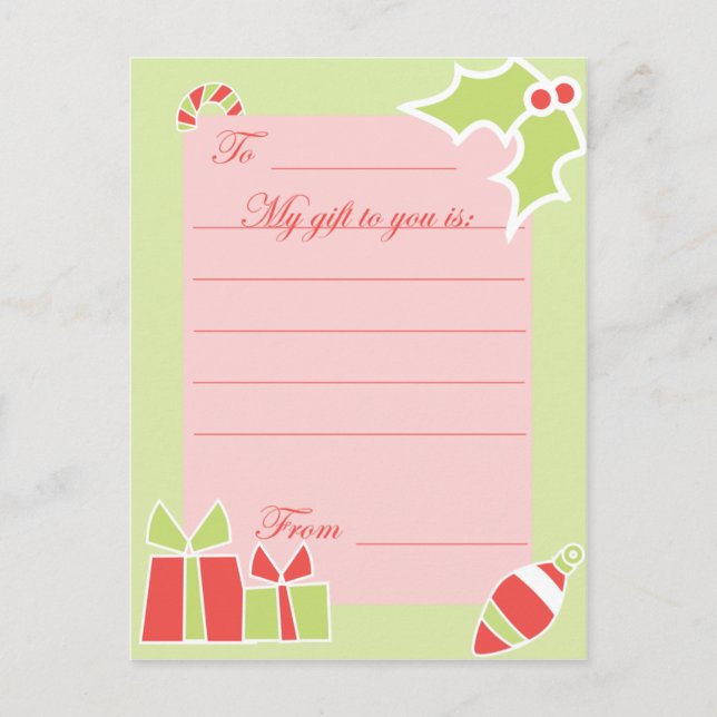 Cartão de presente de feriado personalizado KRW (Frente)