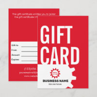 Cartão de Presente de Mecânico Automotivo Móvel