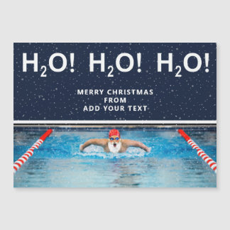 Cartão de Presente de Natal de Natação