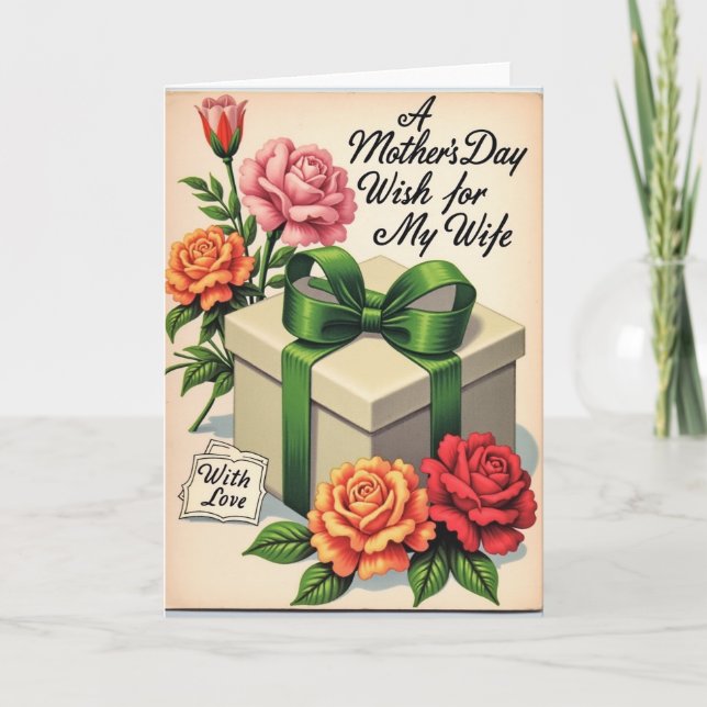 Cartão de Presente do Dia das Mães Florais (Frente)
