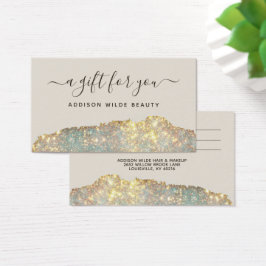 Cartão de Presente do Salão Holographic Glam Glitt
