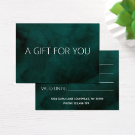 Cartão de Presente Monográfico Emerald Watercolor