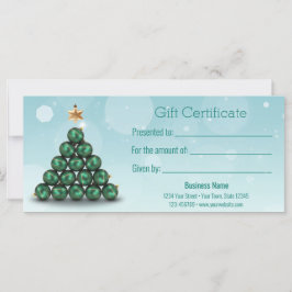 Cartão de Presente para Árvore de Bolas de Natal M