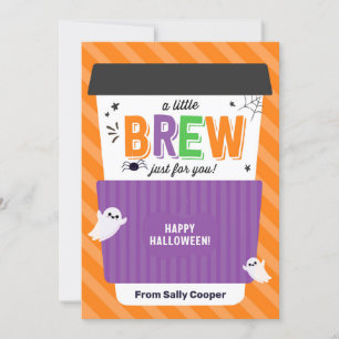 Cartão de Presente para Café de Halloween do Profe