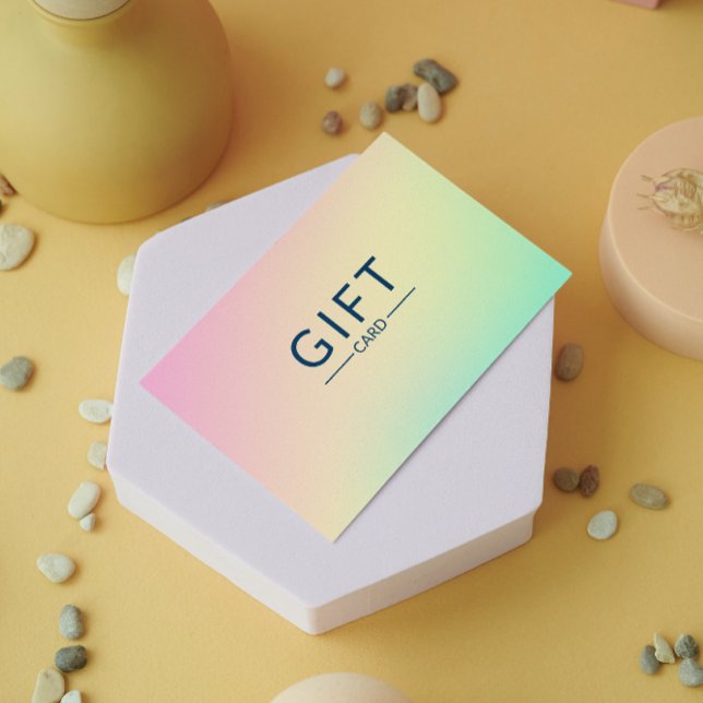 Cartão de Presente para Certificado de Salão Holog (Pastel Holographic Salon Certificate Gift Card)